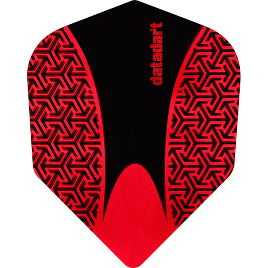 Datadart 15ZRO Dart Flights, Red, No 6 Shape, 150 Micron