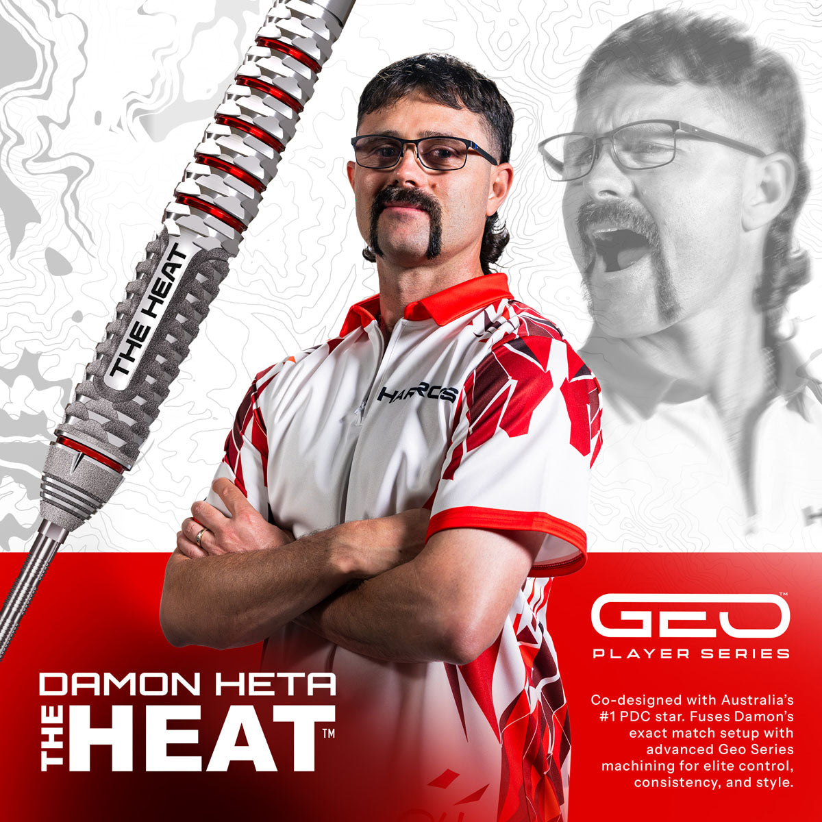 Harrows Damon Heta Geo Quick Point 90% Tungsten Steel Tip Darts