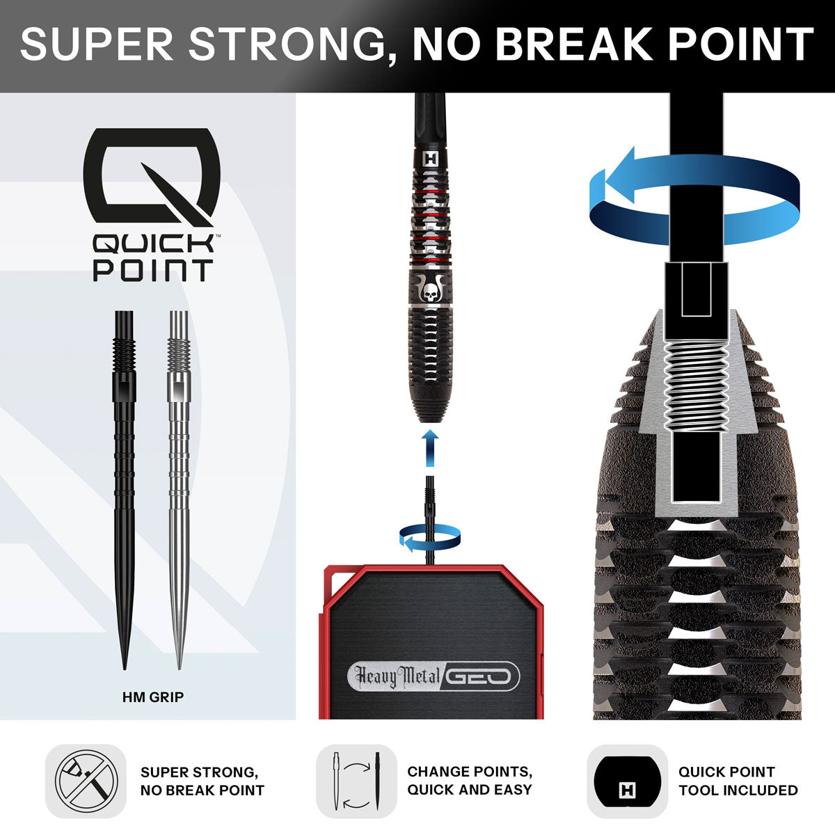Harrows Ryan Searle Geo Quick Point 90% Tungsten Steel Tip Darts