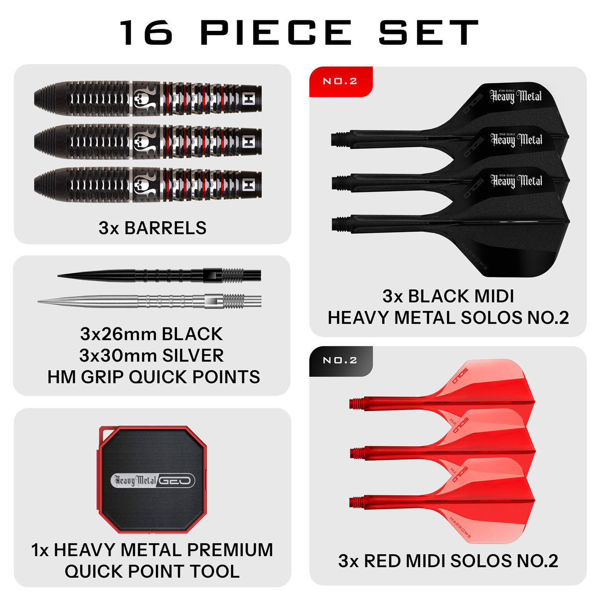 Harrows Ryan Searle Geo Quick Point 90% Tungsten Steel Tip Darts