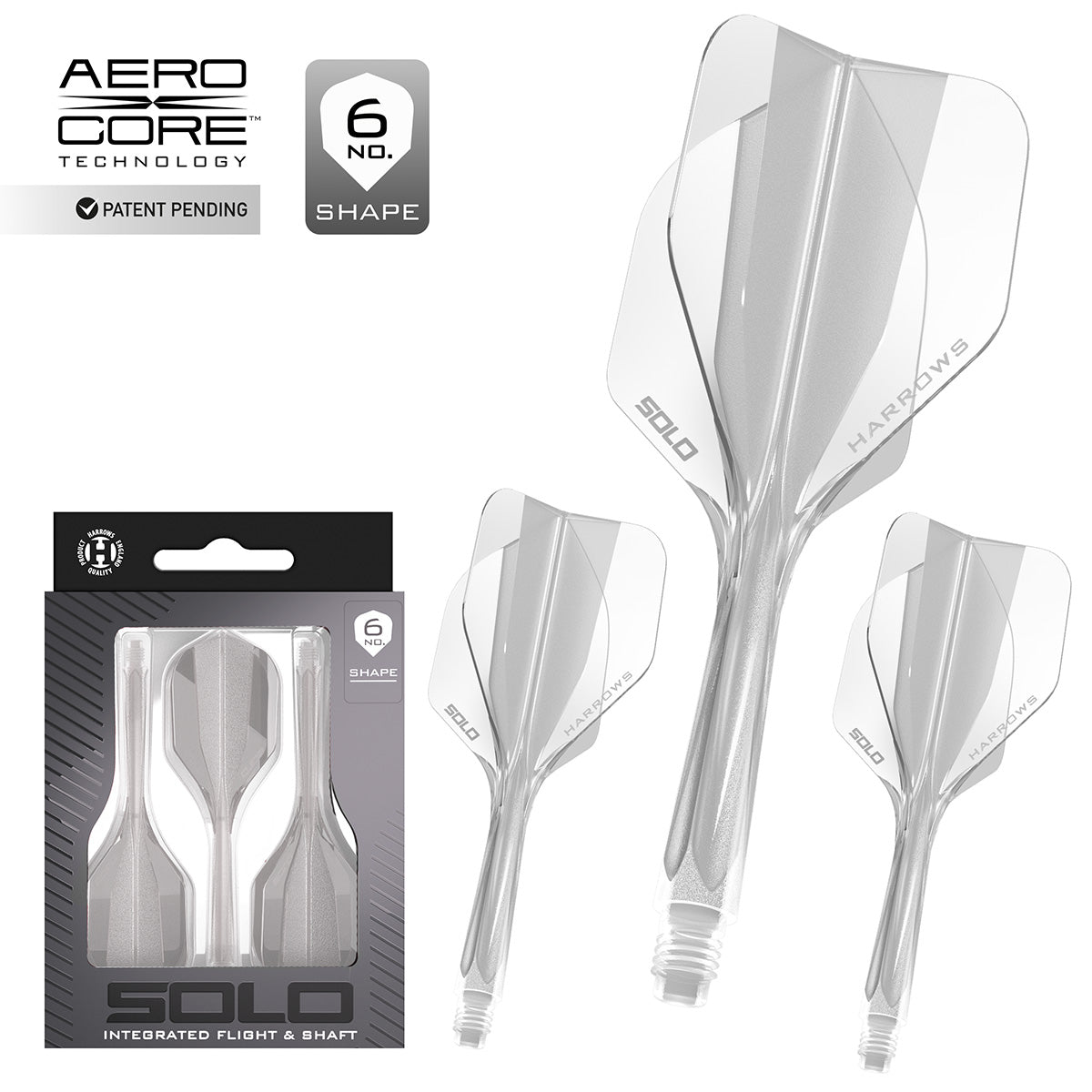 Harrows Solo No6 Integrated Flights & Shafts