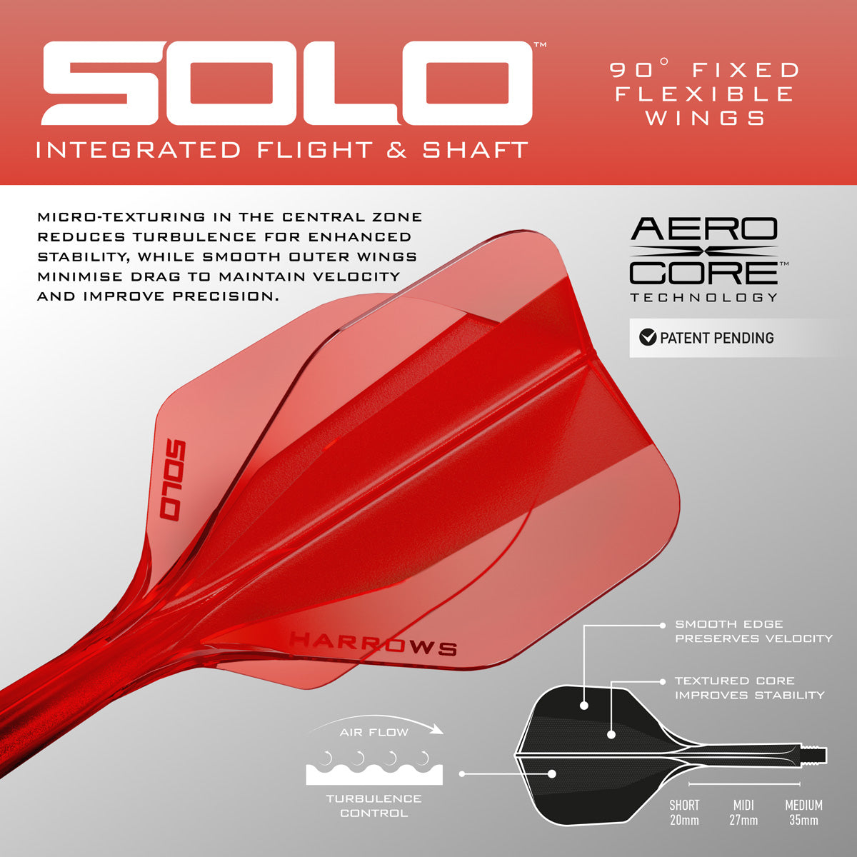 Harrows Solo No6 Integrated Flights & Shafts