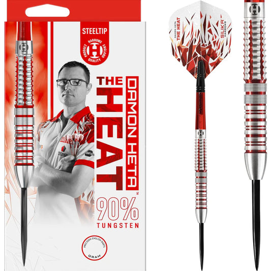 Harrows Damon Heta The Heat V2 Steel Tip Darts, 90% Tungsten