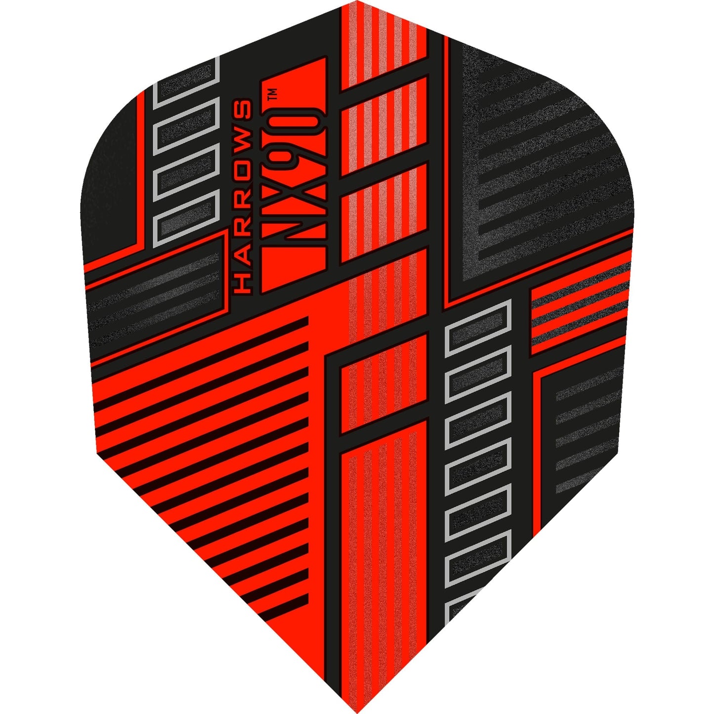 Harrows NX90 Dart Flights, Red, No 6 Shape, 100 Micron