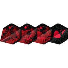 Unicorn Ultra Fly Dart Flights, Royal Flush Red, No2 Shape, 100 Micron