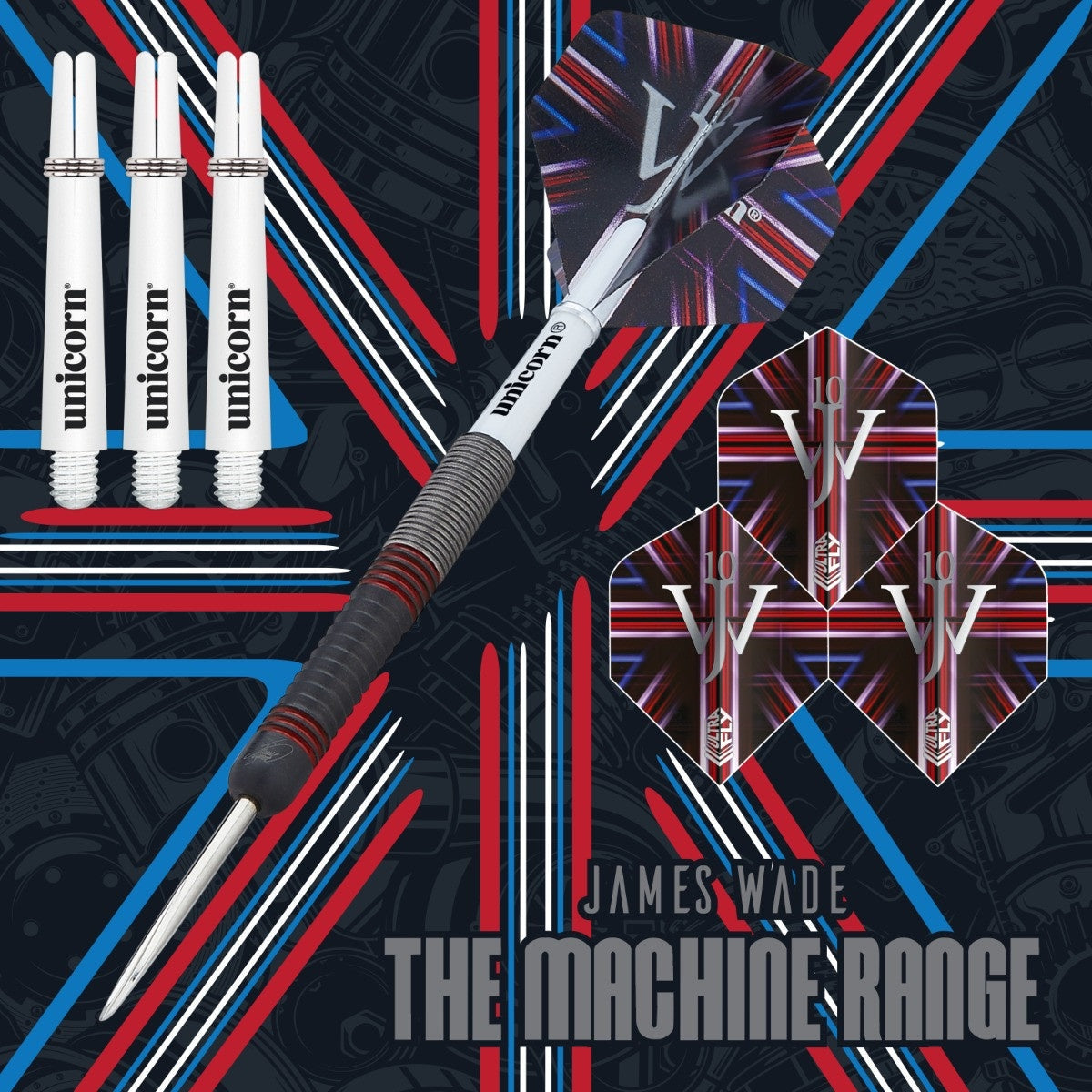The Machine James Wade 80% Tungsten Steel Tip Darts by Unicorn