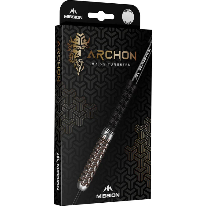 Mission Archon 24 Gram Steel Tip Darts, Black & Bronze PVD, 97.5% Tungsten