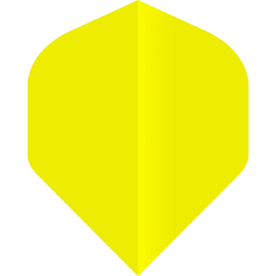 Poly Plain Darts Flights, Yellow, No 2 Shape, 75 Micron