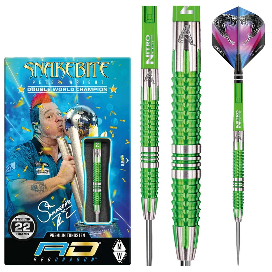 Peter Wright Mamba 2 90% Tungsten Steel Tip Darts by Red Dragon 22 Gram