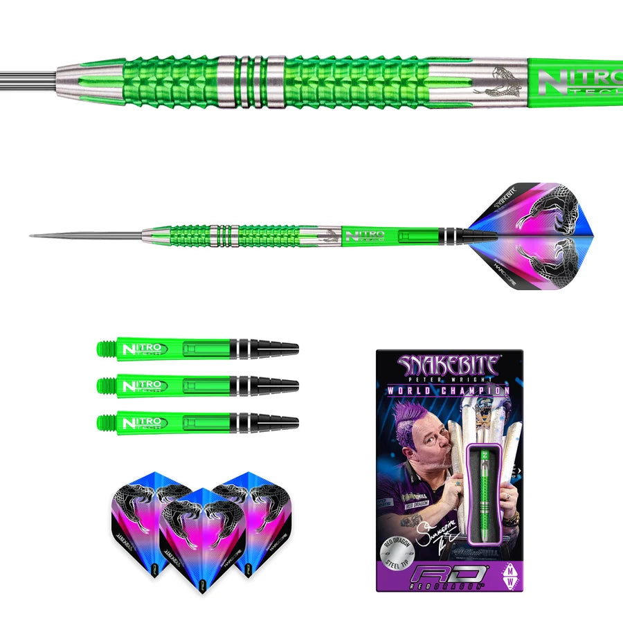 Peter Wright Mamba 2 90% Tungsten Steel Tip Darts by Red Dragon 22 Gram