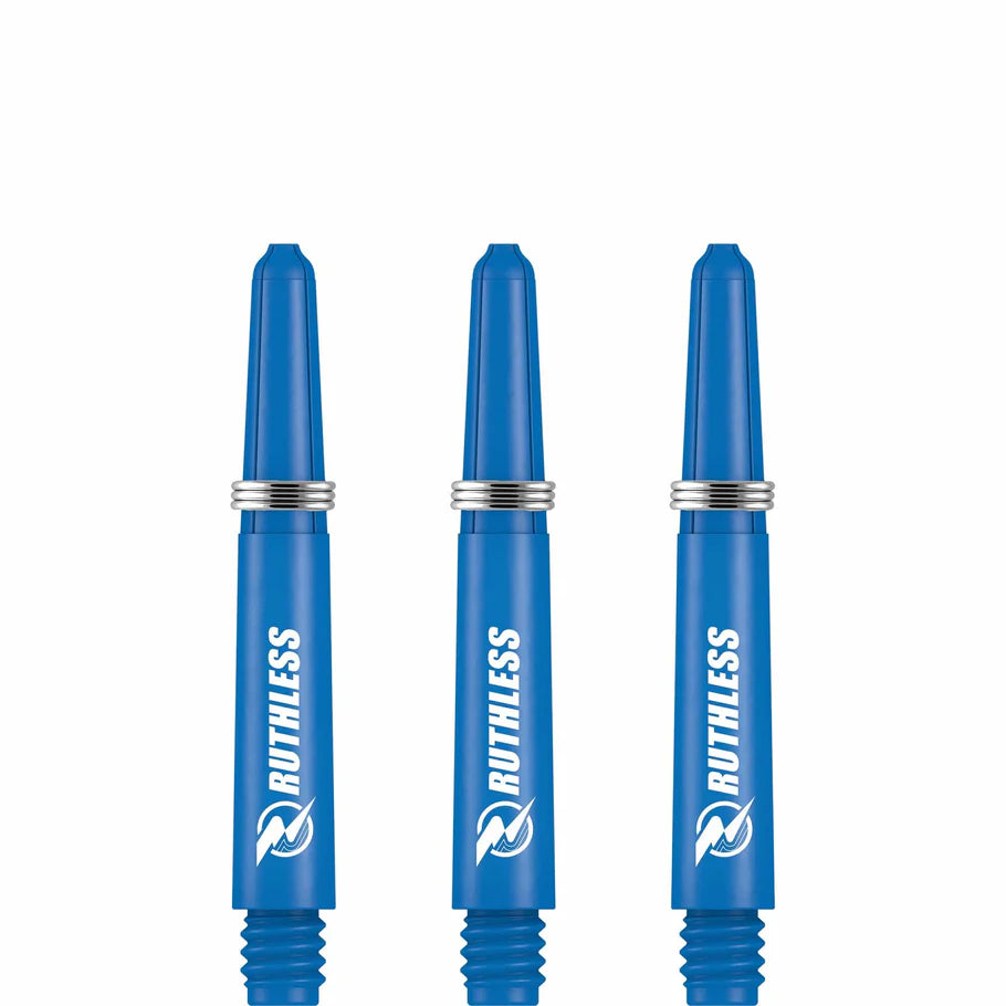 Ruthless Deflectagrip Nylon Dart Shafts, Blue, Short Length