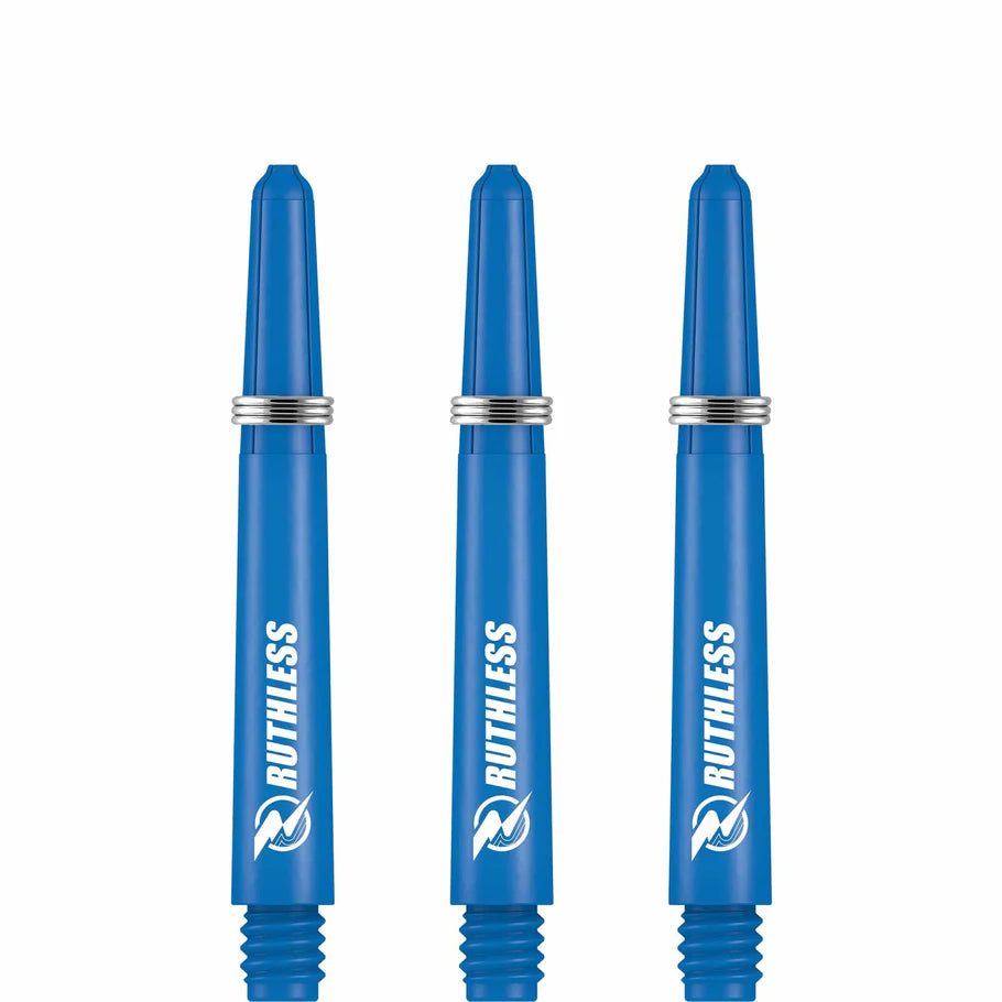 Ruthless Deflectagrip Nylon Dart Shafts, Blue, Intermediate Length