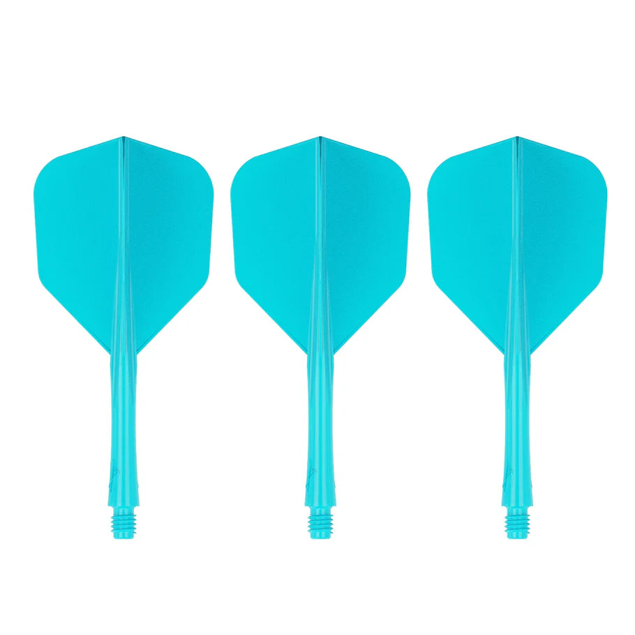 Caliburn SUP Lite Moulded Dart Flights, Standard No6, Lucent Cyan Blue