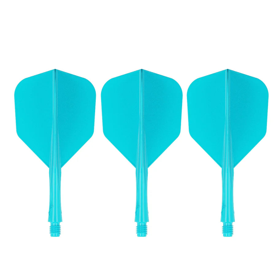 Caliburn SUP Lite Moulded Dart Flights, Standard No6, Lucent Cyan Blue