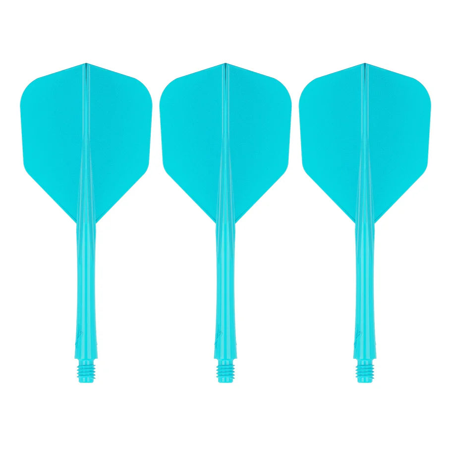 Caliburn SUP Lite Moulded Dart Flights, Standard No6, Lucent Cyan Blue