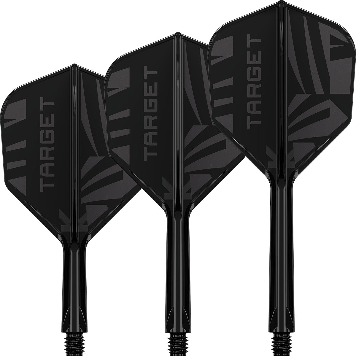 Target Printed Black K-Flex Integrated Flights & Shafts No6