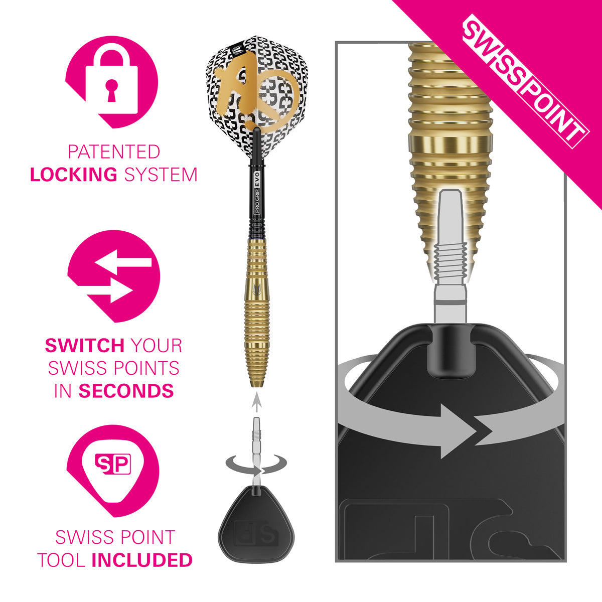 Target Bolide Envy 05 90% Tungsten SP Steel Tip Darts