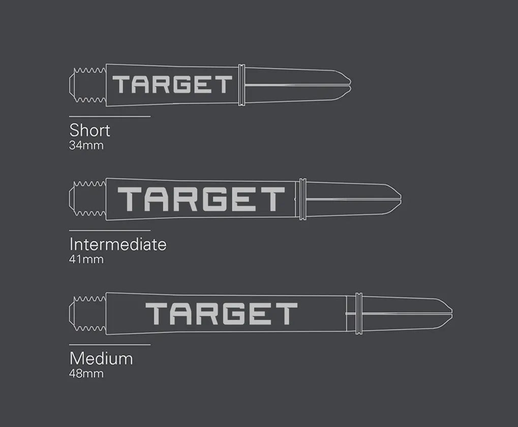 Target Pro Grip Tag Dart Shafts, Yellow, Short  Length