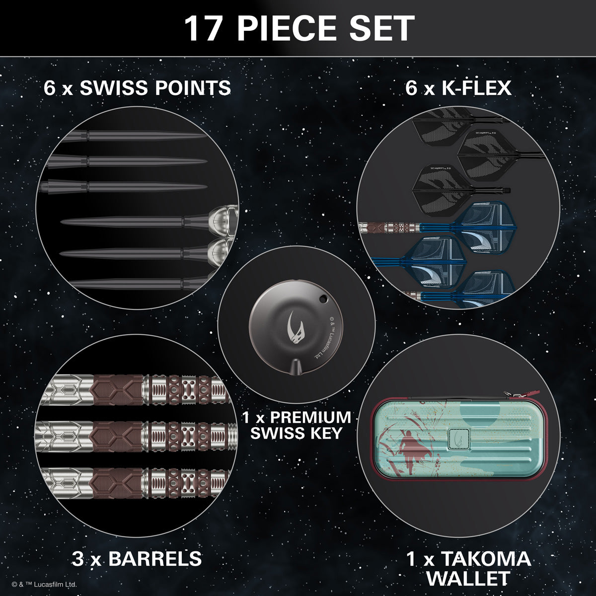 STAR WARS™ | TARGET Mandalorian 95% Tungsten SP Steel Tip Darts