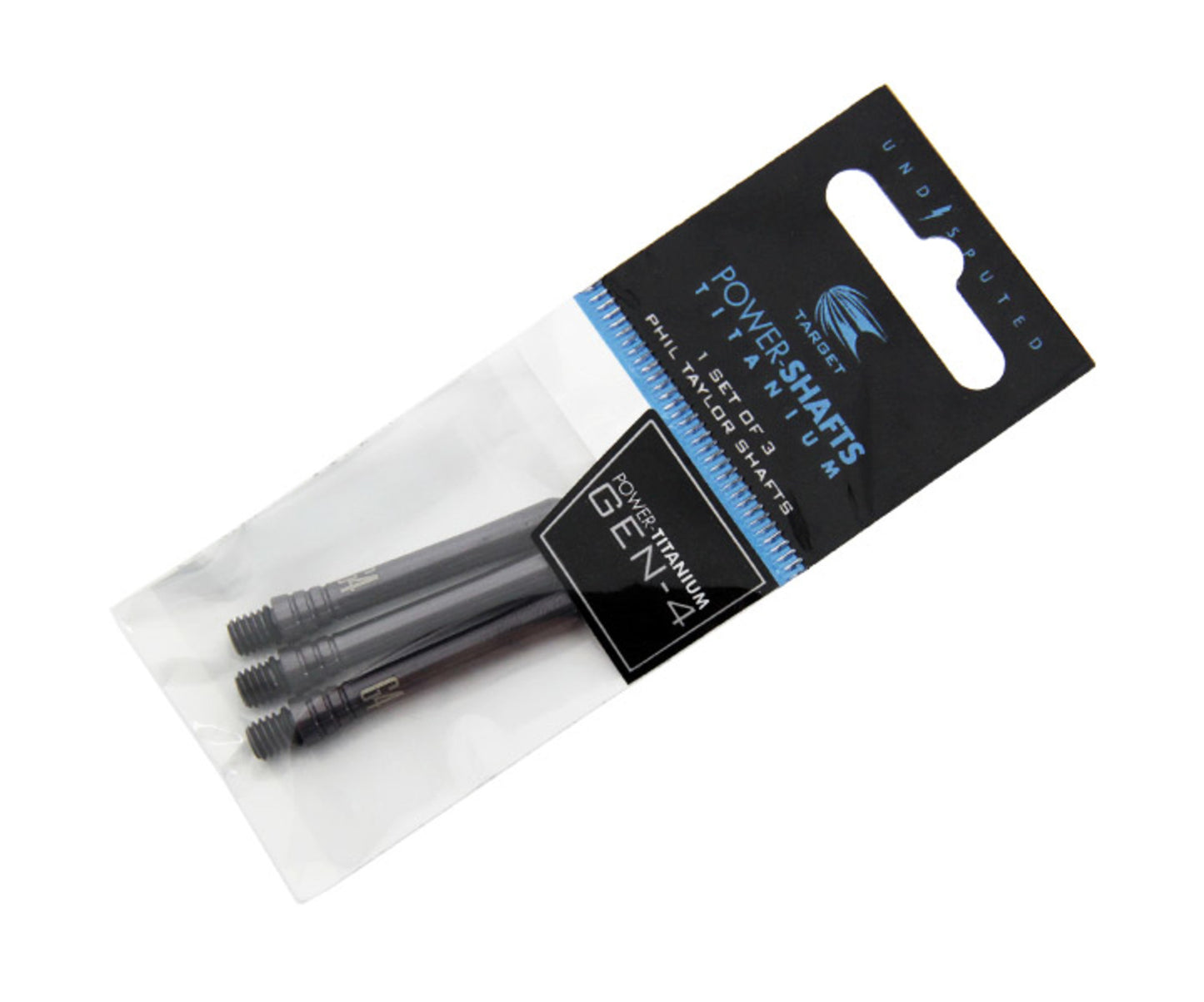 Power G4 Titanium Dart Shafts, Black and Gray, Medium Length