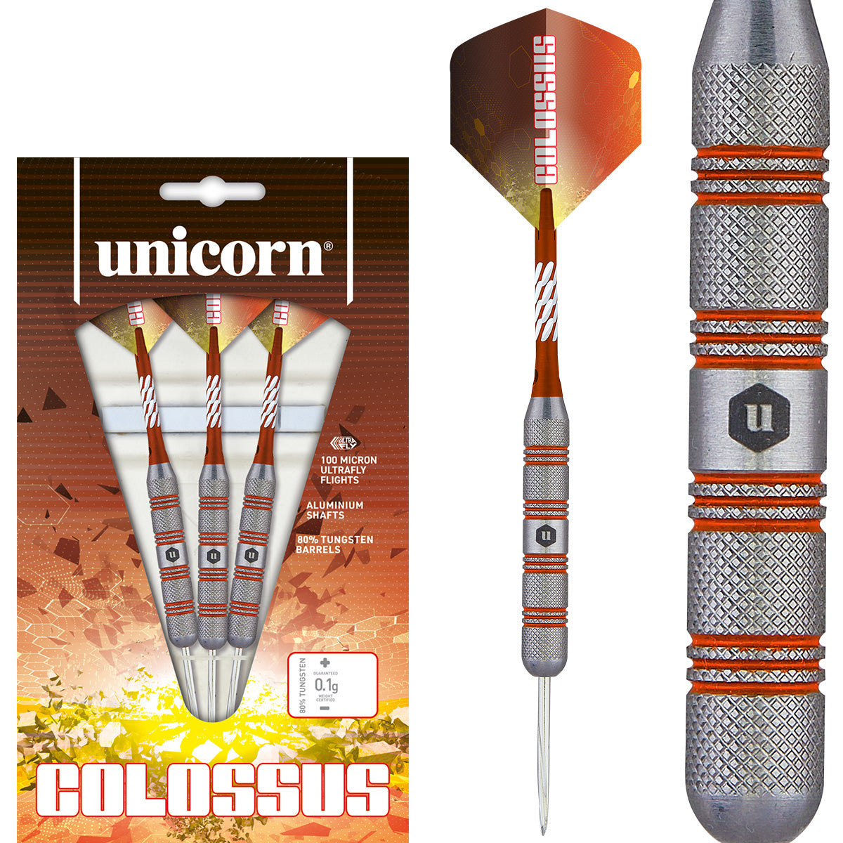 Colossus 80% Tungsten Steel Tip Darts by Unicorn