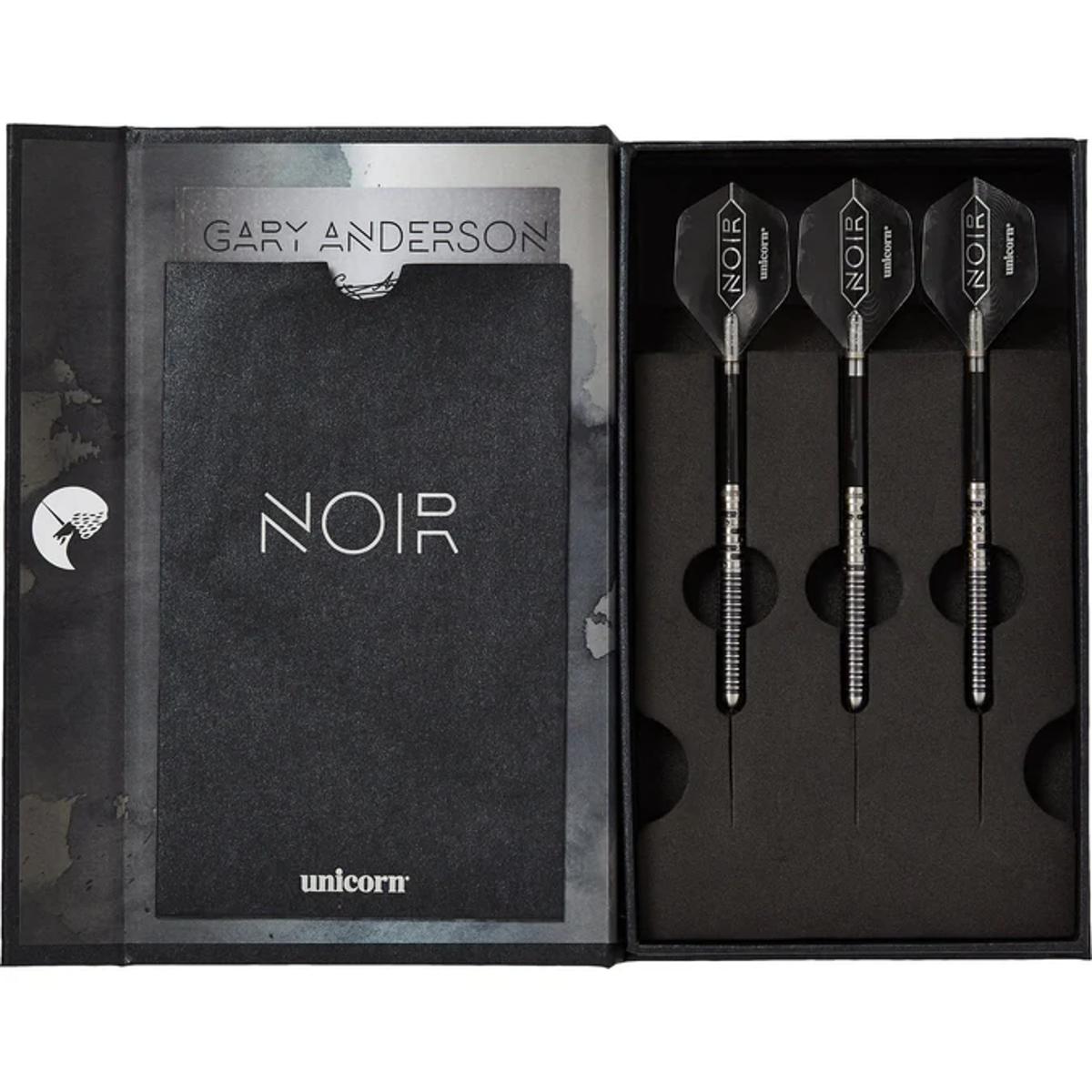 Gary Anderson Noir 90% Tungsten Phase 5 World Champion Steel Tip Darts by Unicorn