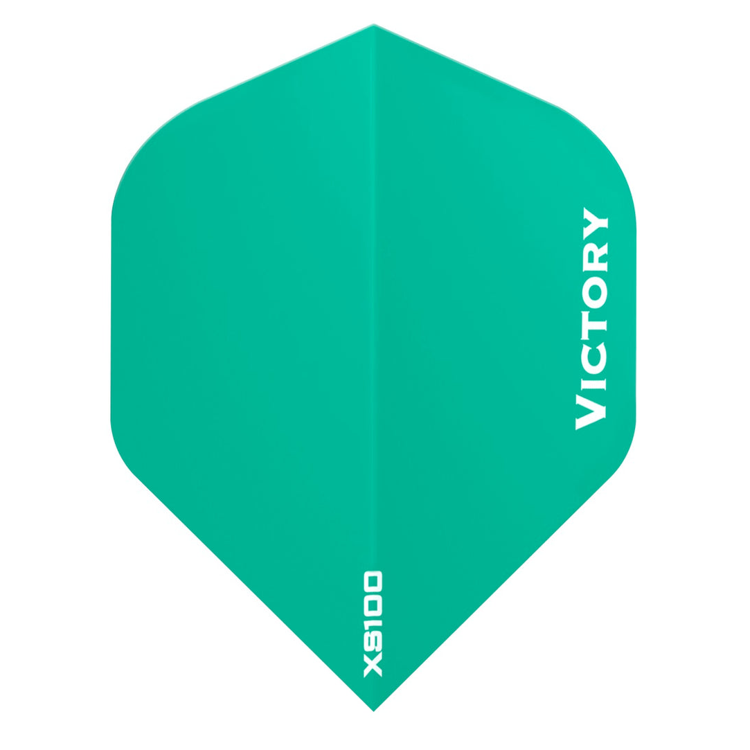 Victory XS100 Vista Dart Flights, Jade, No 2 Shape, 100 Micron