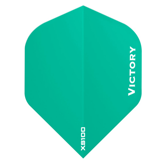 Victory XS100 Vista Dart Flights, Jade, No 2 Shape, 100 Micron