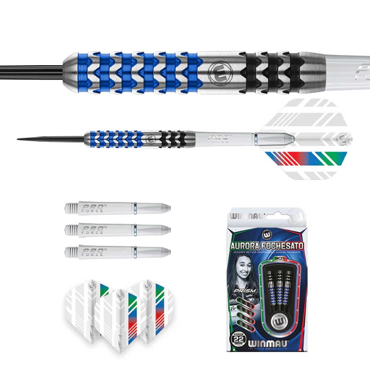 Aurora Fochesato 90% Tungsten Steel Tip Darts by Winmau