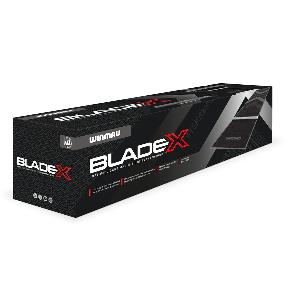 Winmau Blade X Pro Zone Soft Feel Dart Mat & Integrated Oche