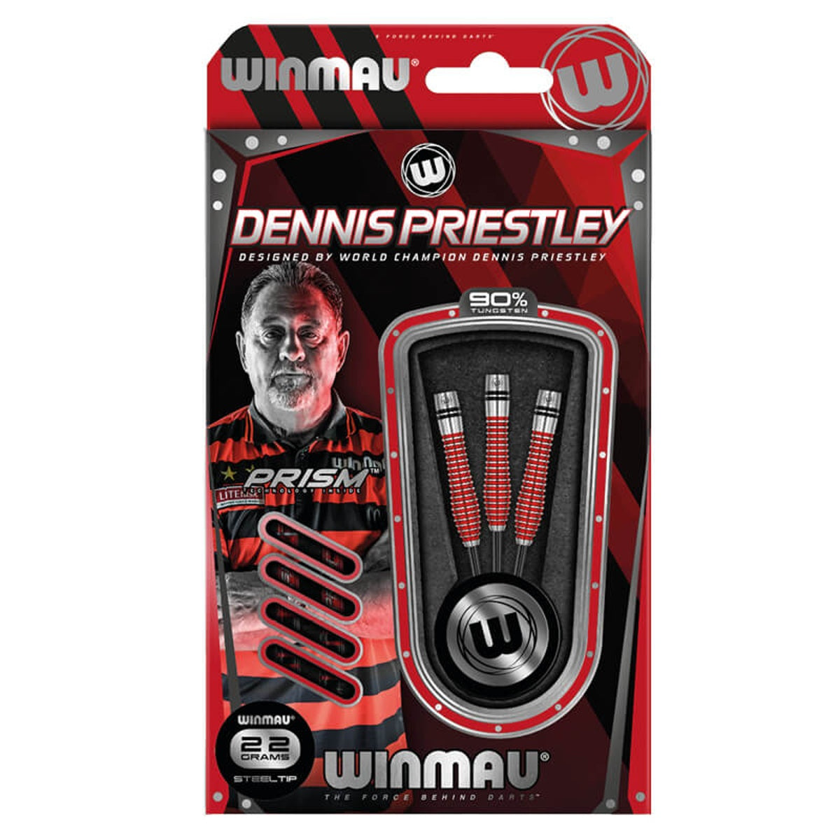 Dennis Priestley Special Edition 90% Tungsten Steel Tip Darts by Winmau