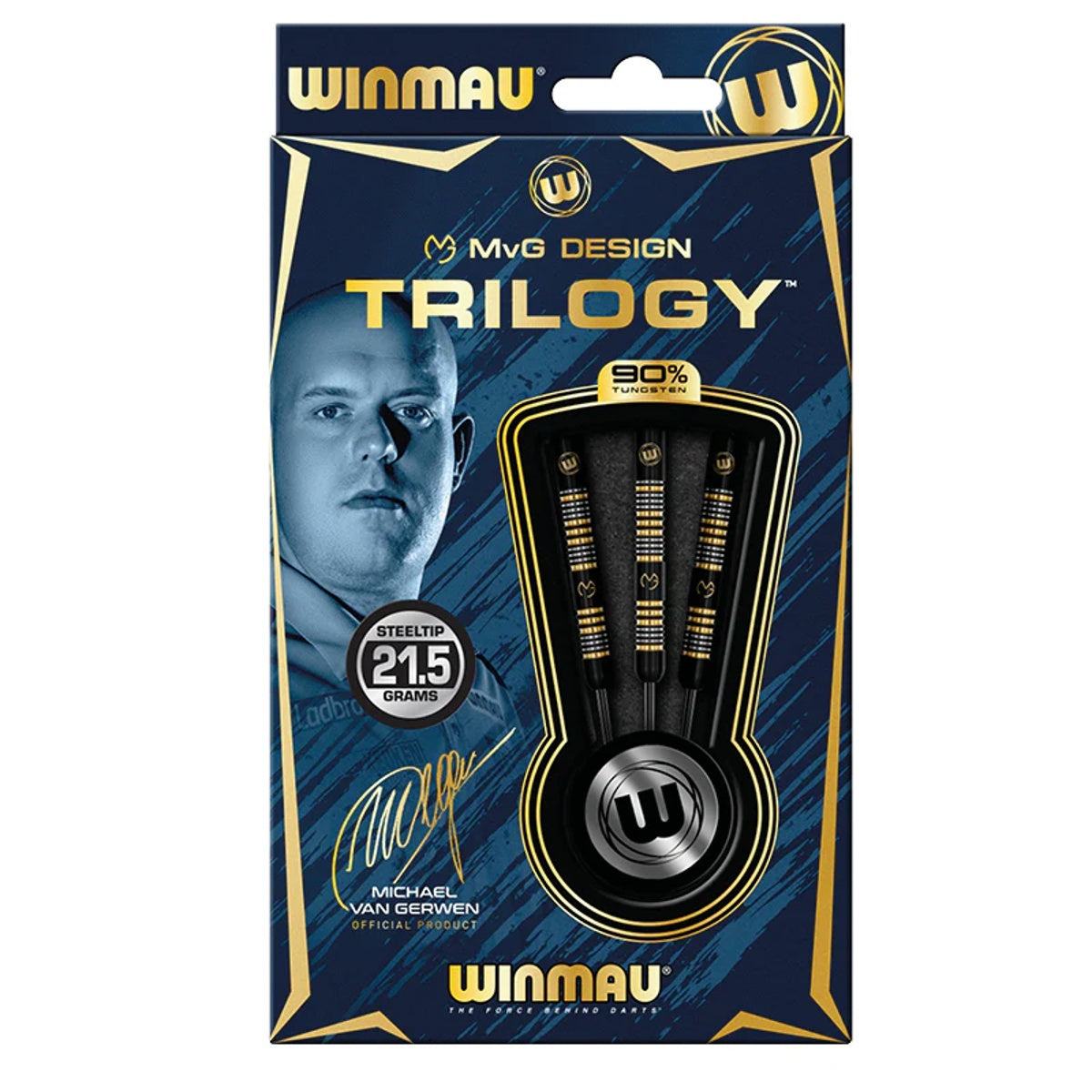 MVG Trilogy 90% Tungsten Steel Tip Darts by Winmau