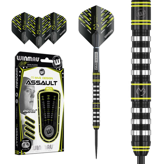 Michael Van Gerwen MVG Assault 90% Tungsten Steel Tip Darts by Winmau