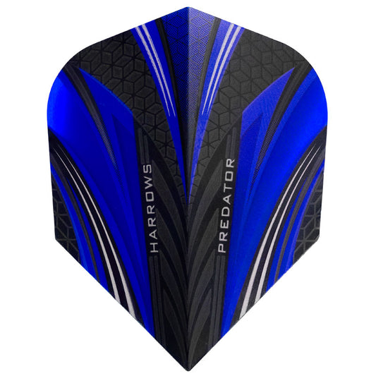 Harrows Prime Predator Dart Flights, Blue, No 6 Shape, 100 Micron