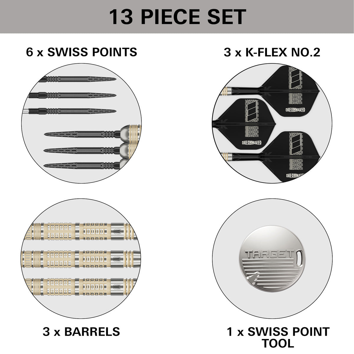 Target Dimitri Van den Bergh 95K 95% Tungsten SP Steel Tip Darts