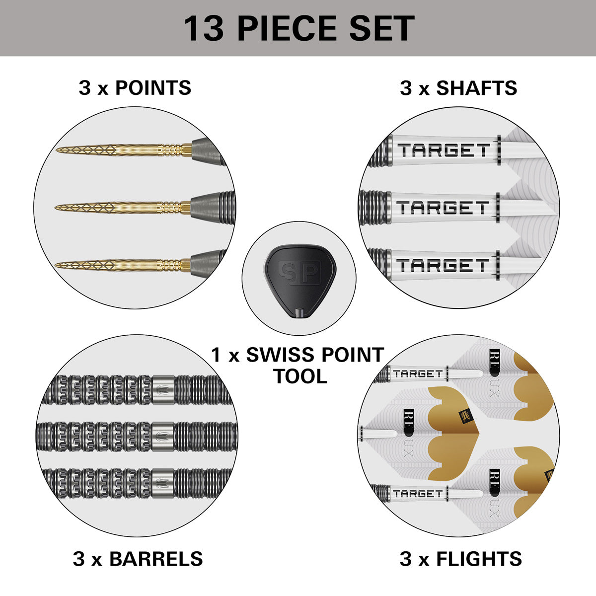Target Redux 01 90% Tungsten SP Steel Tip Darts