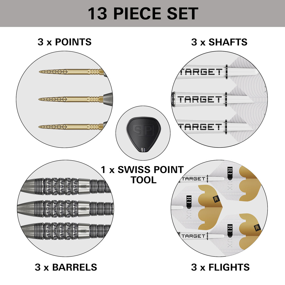 Target Redux 02 90% Tungsten SP Steel Tip Darts