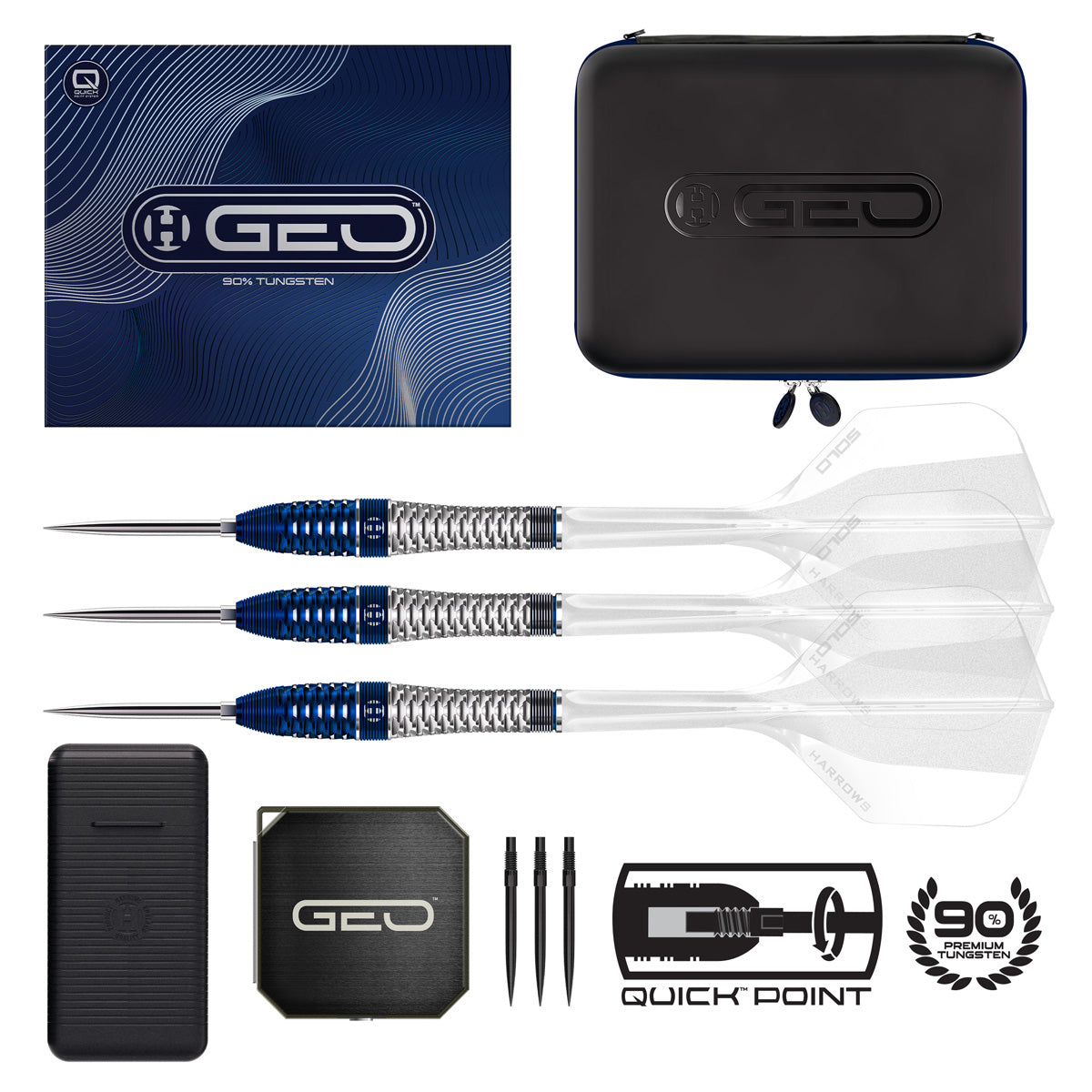 Harrows Geo Bomb 90% Tungsten QP Steel Tip Darts