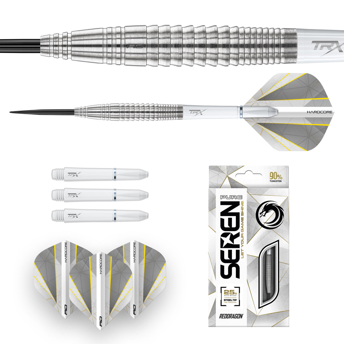 Seren 4 Pure 90% Tungsten Steel Tip Darts by Red Dragon