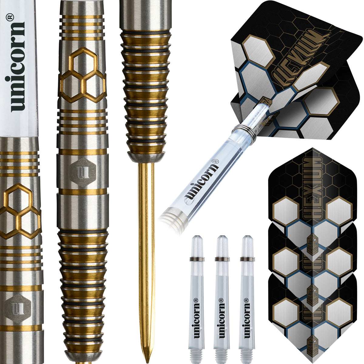 Unicorn Hexium 3 90% Tungsten Steel Tip Darts