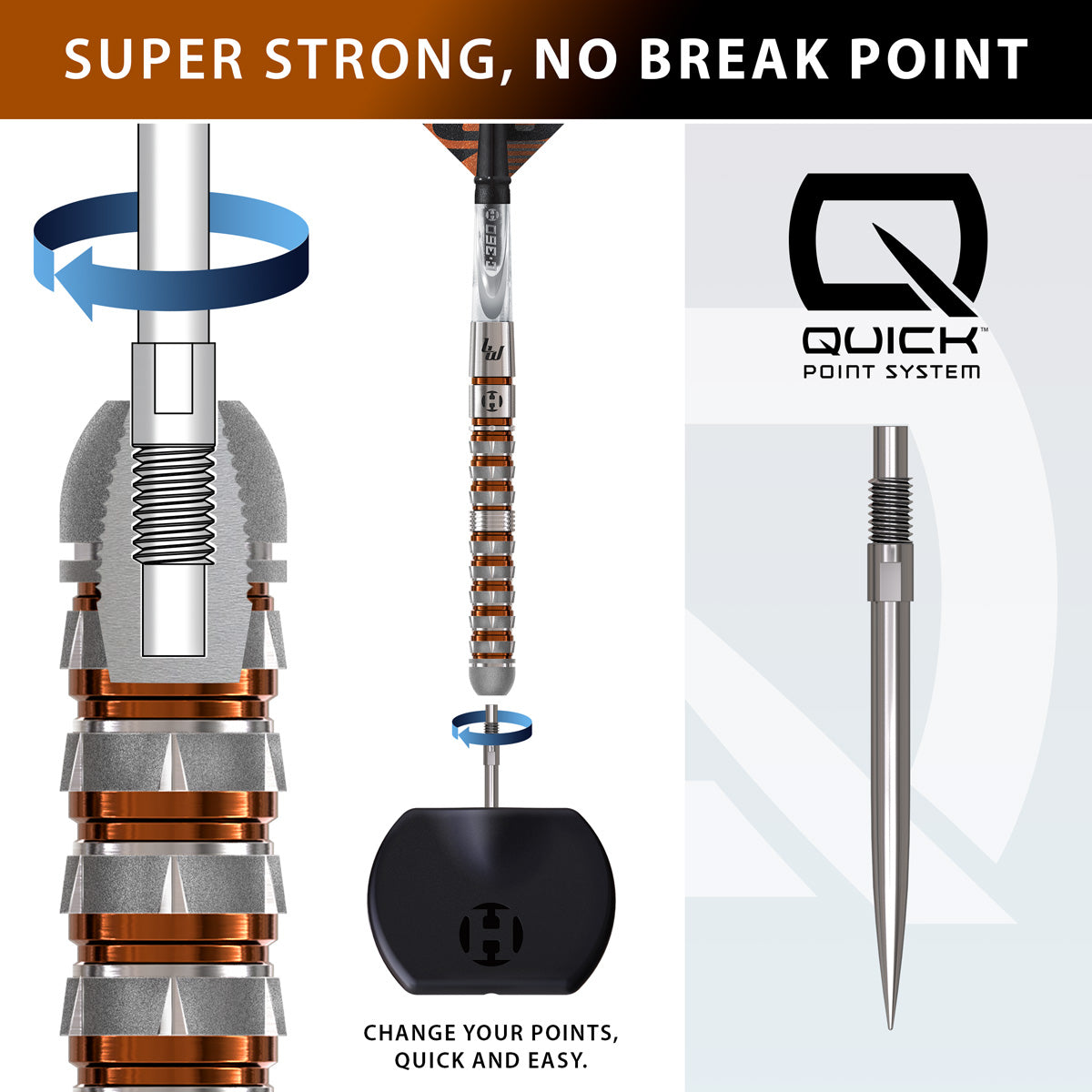 Harrows Luke Woodhouse Series 3 90% Tungsten QP Steel Tip Darts