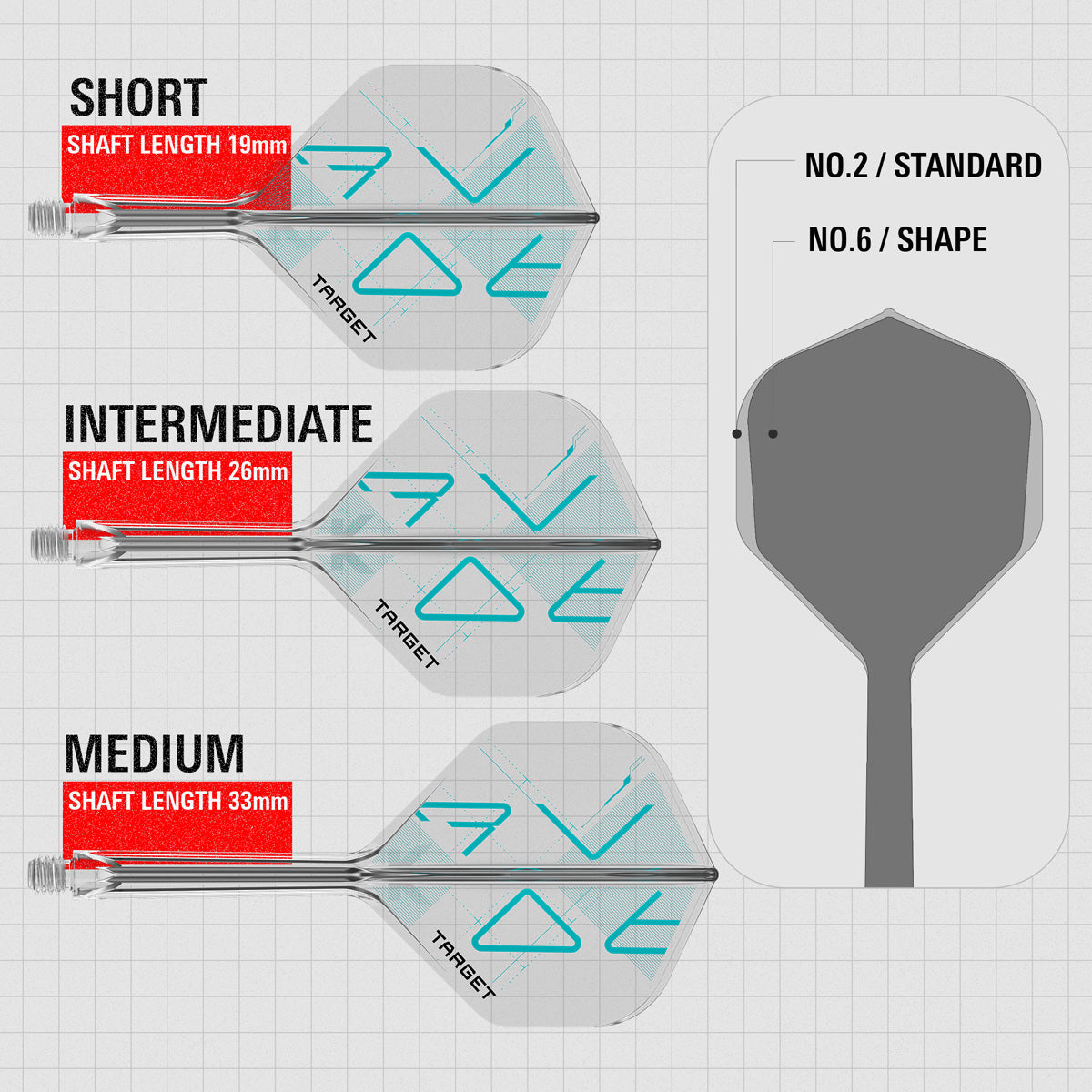 Target K-Flex Rove No2 One Piece Dart Flights