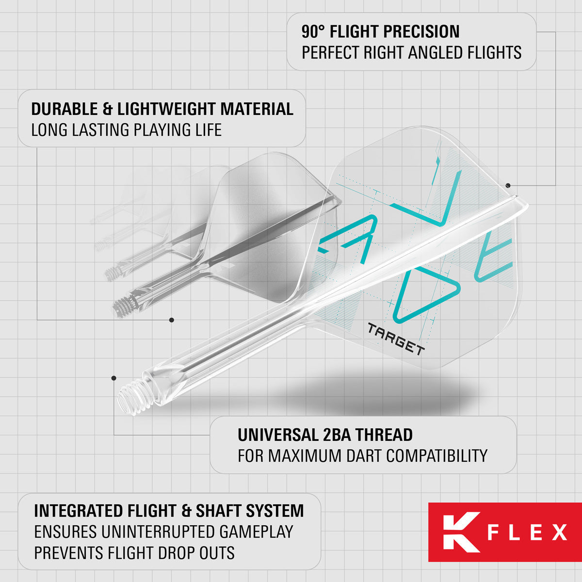 Target K-Flex Rove No2 One Piece Dart Flights