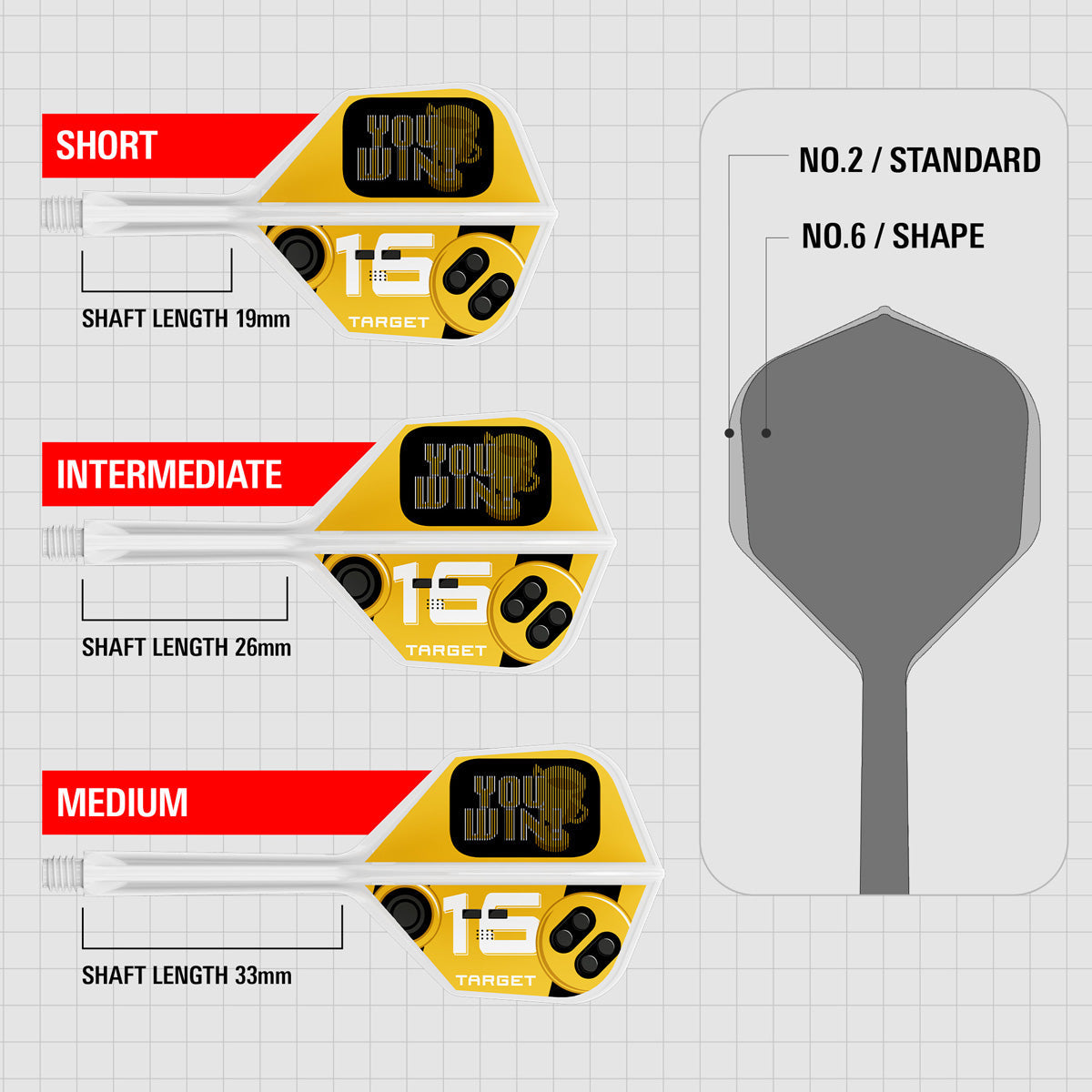 Target K-Flex You Win No6 Integrated Flights & Shafts