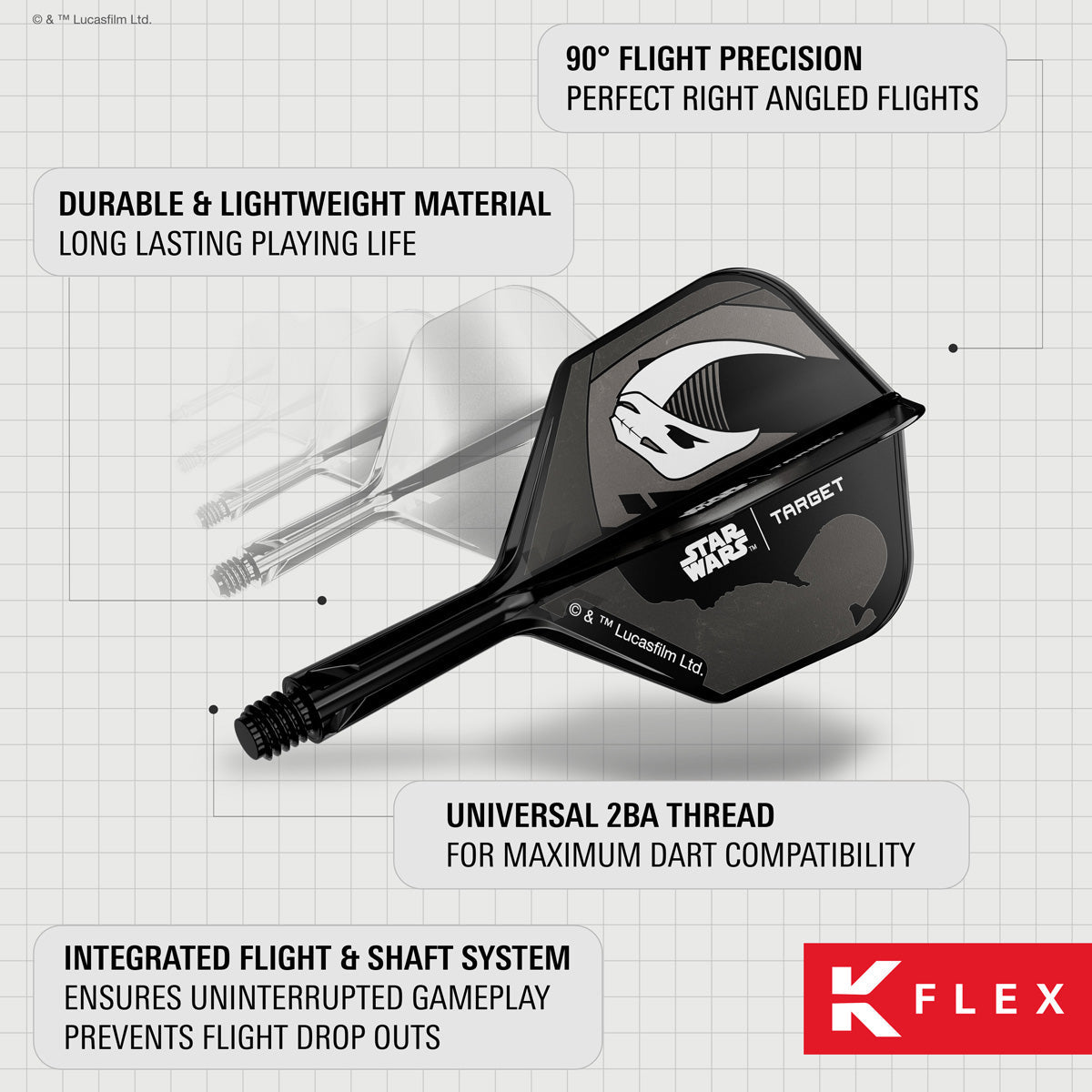 STAR WARS™ | TARGET Mandalorian K-Flex No6 Integrated Flights and Shafts Multipack