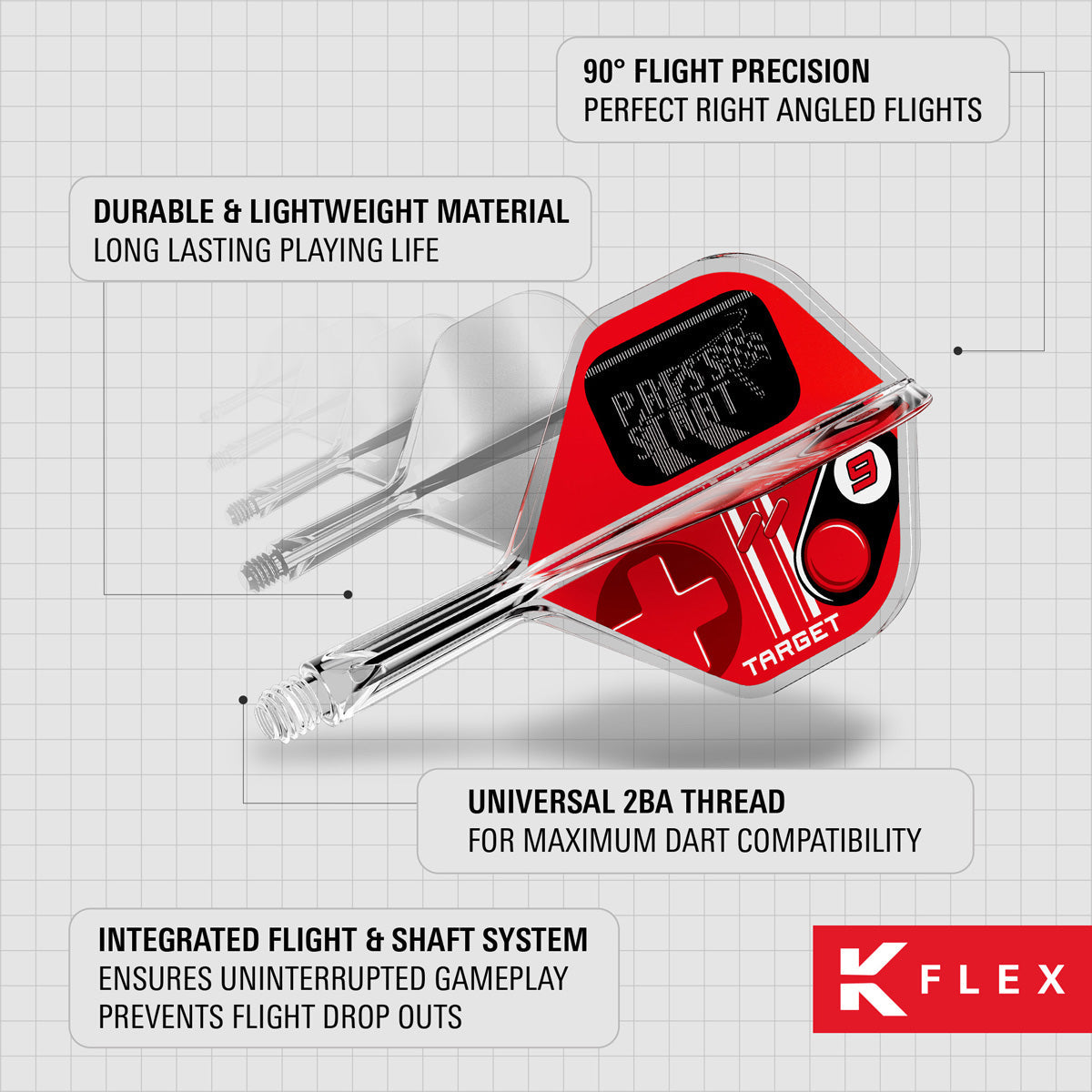 Target K-Flex Press Start No2 Integrated Flights & Shafts