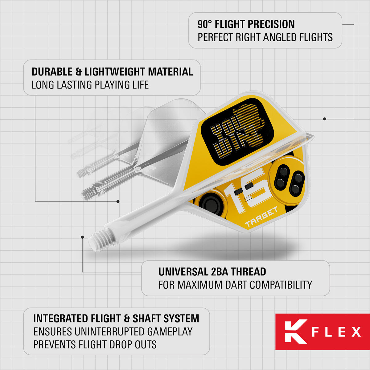 Target K-Flex You Win No6 Integrated Flights & Shafts