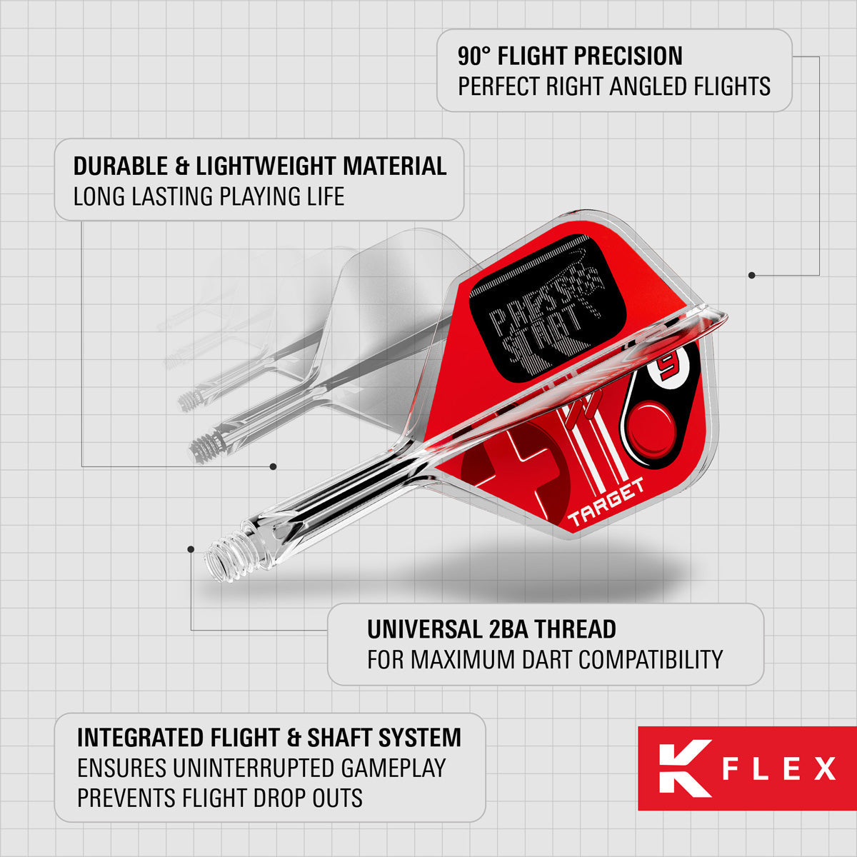 Target K-Flex Press Start No6 Integrated Flights & Shafts