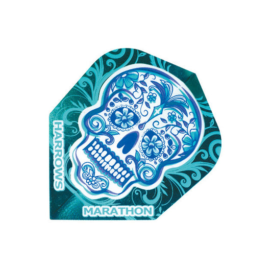Marathon - Candy Skull No6 Dart Flights by Harrows