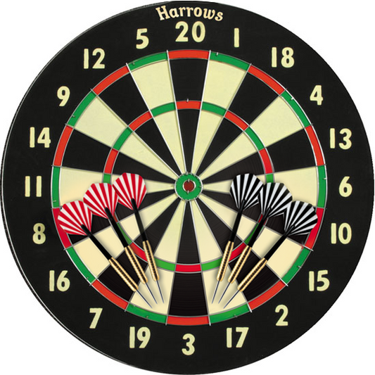 Champion Family Dart Game - Dartboard & 6 Darts